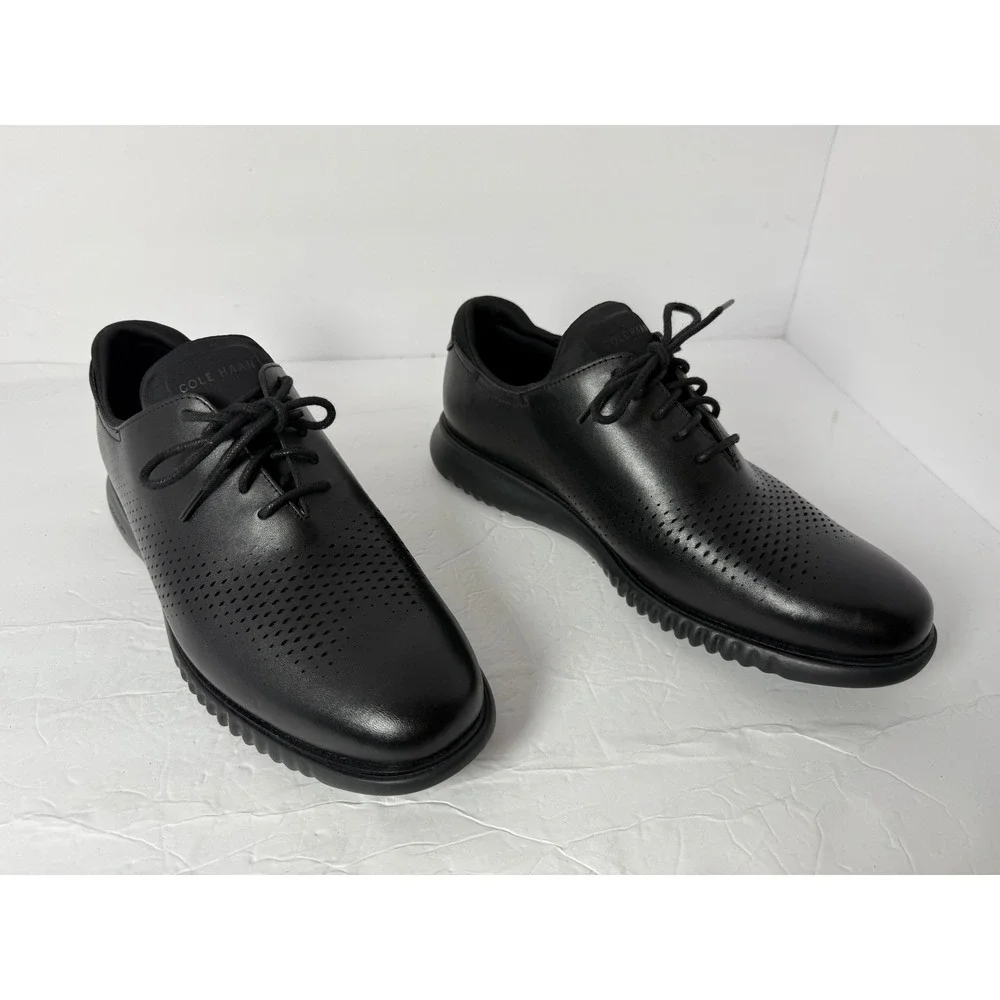Cole Haan Zerogrand Wing Oxford Mens 10W Black Leather Shoes C23832